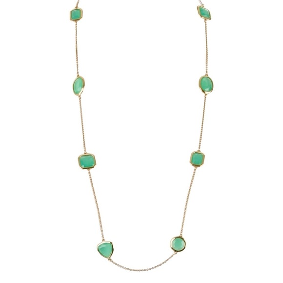 KATE SPADE • Green & Gold Vegas Jewels Scatter Long Necklace - Picture 4 of 7